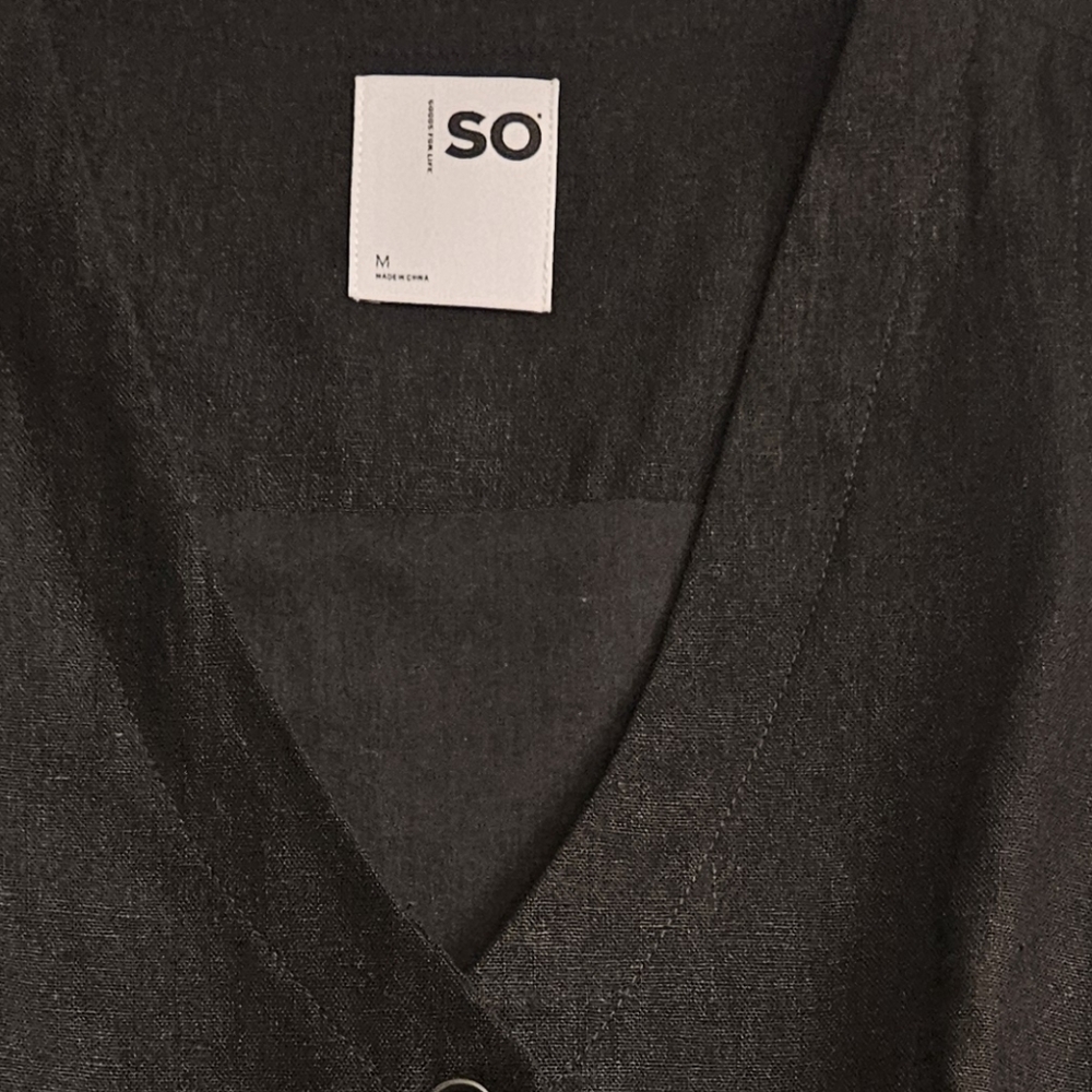SO Black V-Neck Vest